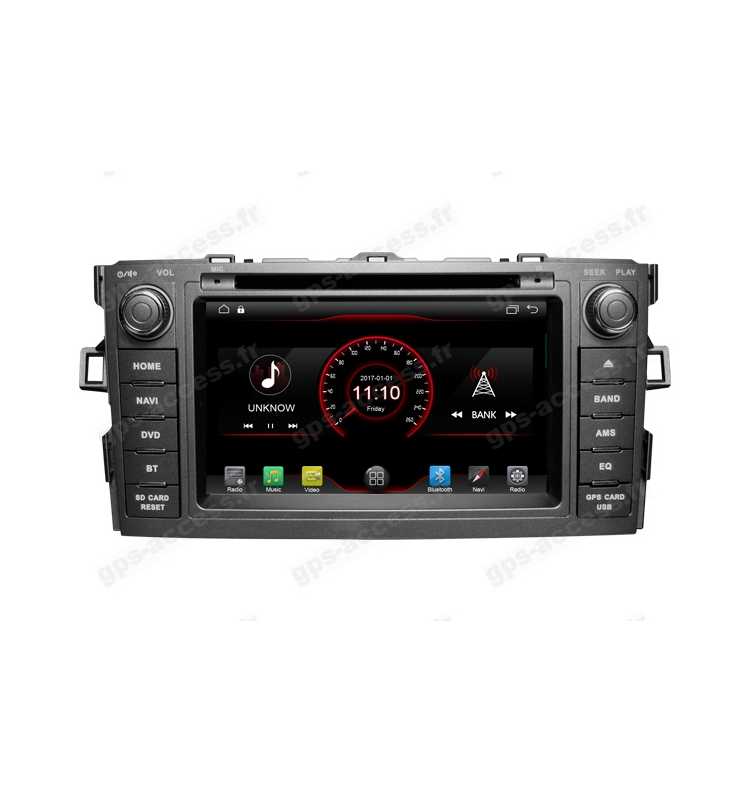 Autoradio Android 11 GPS Bluetooth Toyota Auris de 2007 à 2012
