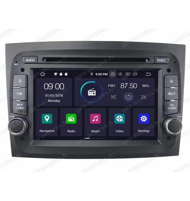 Autoradio Android 10 GPS, Bluetooth Fiat Doblo depuis 2015