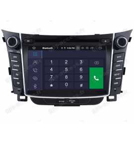 Autoradio Android 10 GPS Bluetooth Multimédia Hyundai i30 depuis 2012