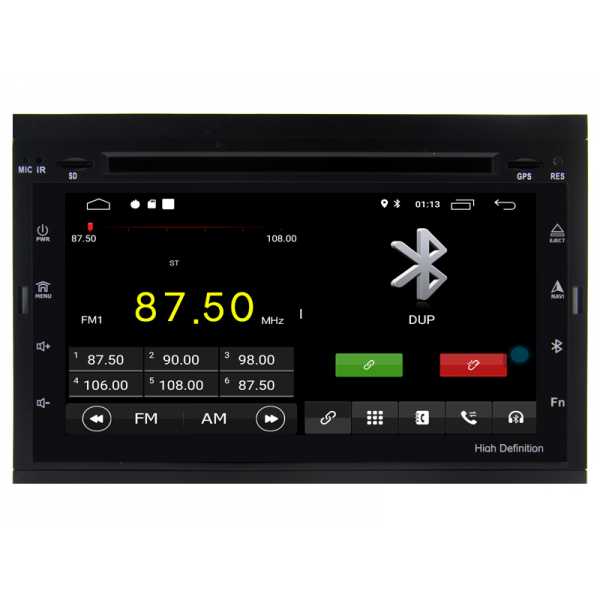 Head Unit Android 10 Peugeot Partner, Expert, 307 And 207