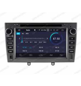 Autoradio Gris Android 10 GPS, Bluetooth Peugeot RCZ, 308, 308 CC, 308 SW