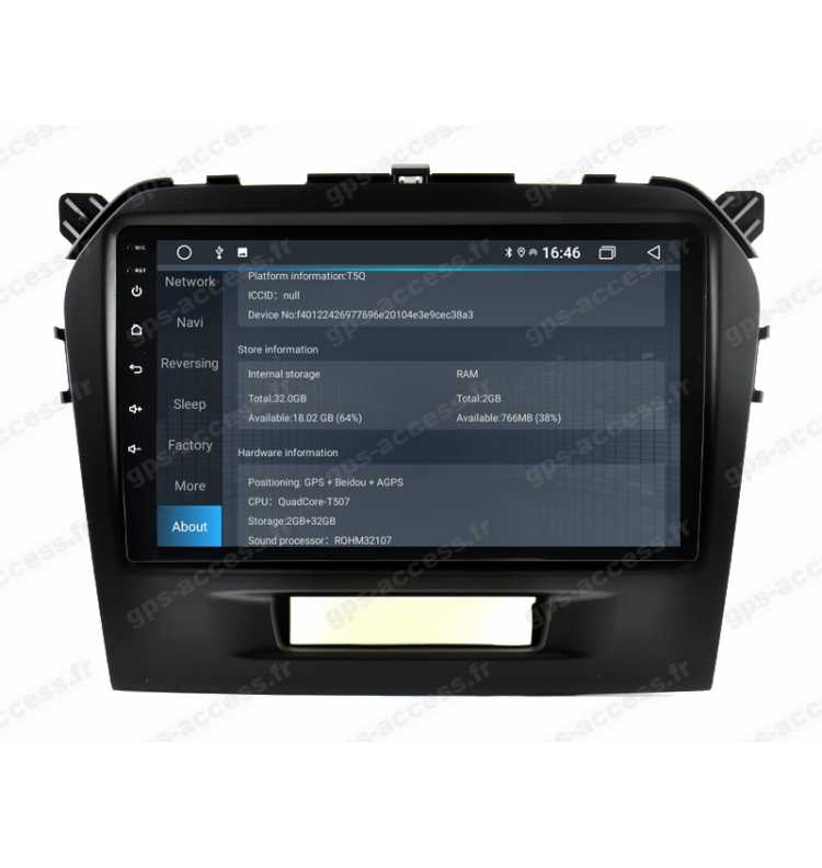 Autoradio GPS Suzuki Grand Vitara depuis 2015 à 2019 Android 12