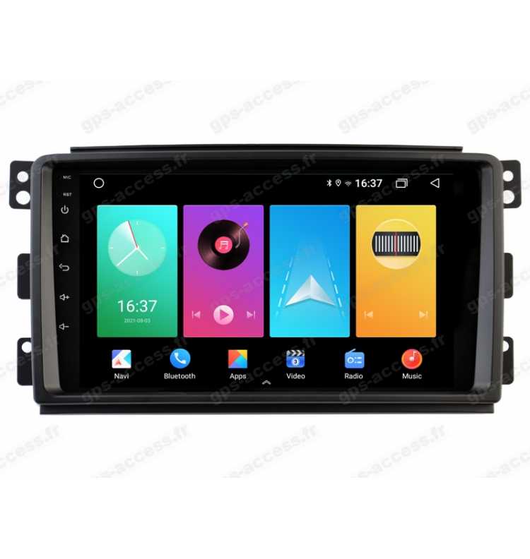 Autoradio GPS Smart Fortwo 2005 à 2010 Android 12 