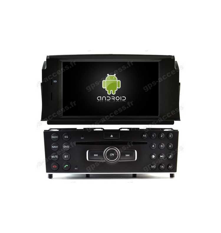 Autoradio Android 12 GPS Bluetooth Mercedes Classe C W204 de 2007 à 2011