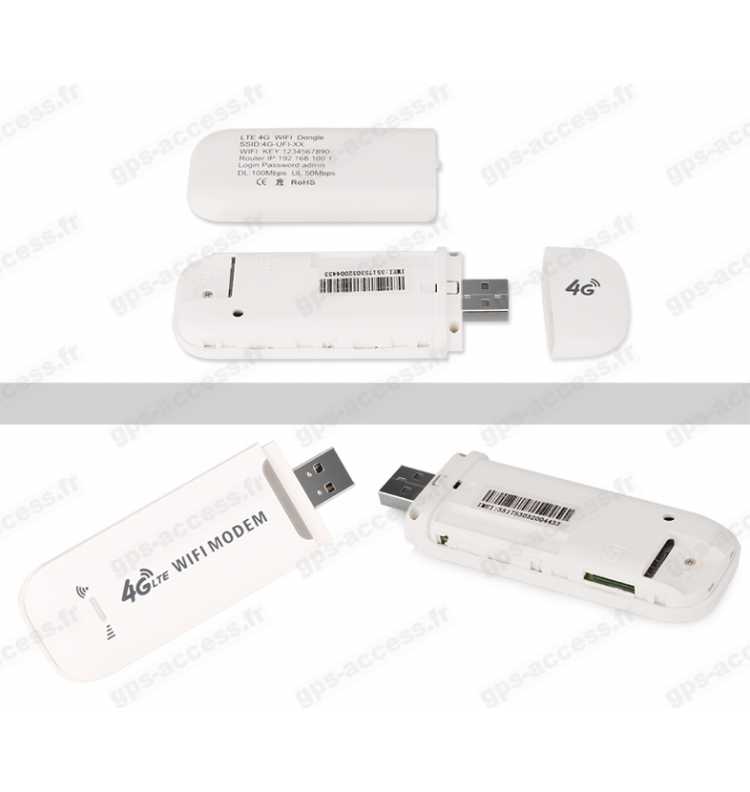 Adaptateur dongle modem Clé 4G SIM USB modem & hotspot wifi 