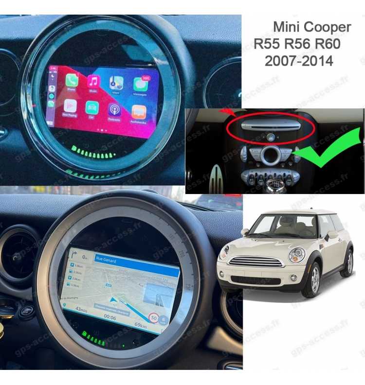 Autoradio GPS Mini Cooper (R56) Clubman (R55) Mini Roaster (R59) coupé (R58) 2006 - 2015 Android 12