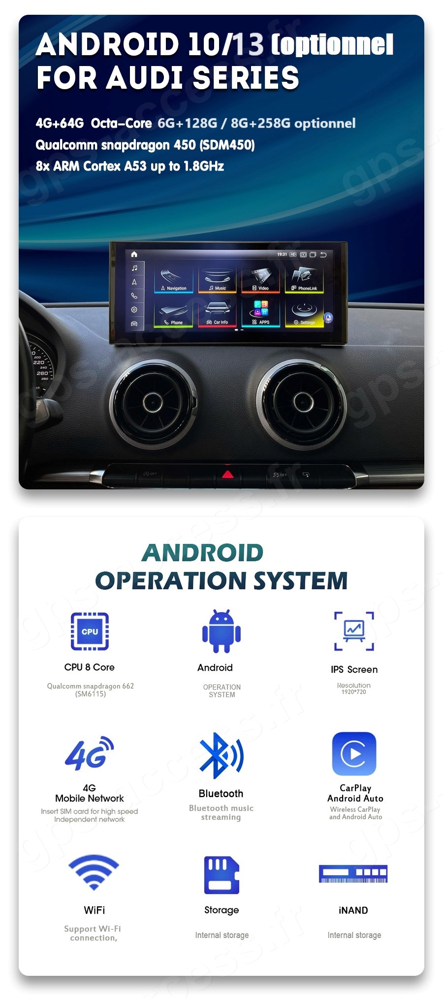 Poste autoradio DVD GPS Audi Q5 aux prix les plus bas sur notre