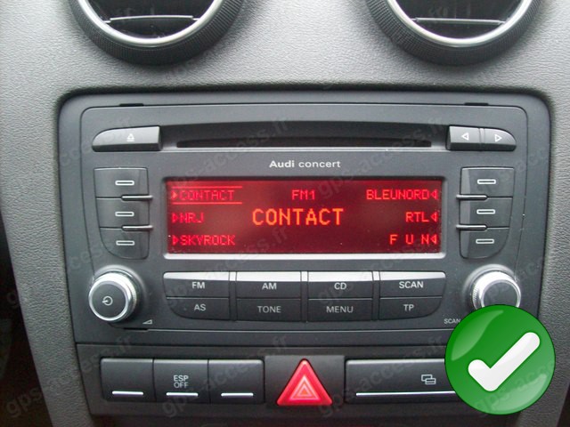 Autoradio GPS Audi A3 S3 RS3 SPORTBACK 2003 à 2012 Android 12